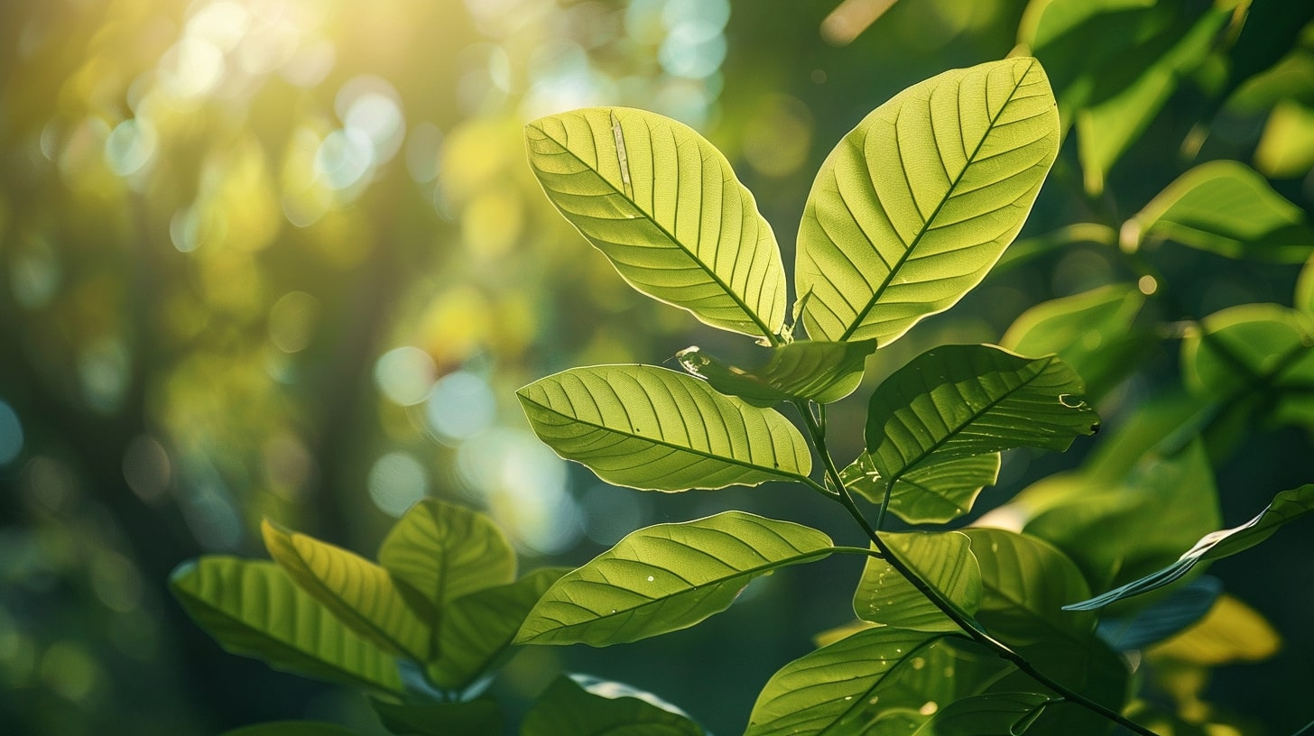 kratom leaves in the sun
