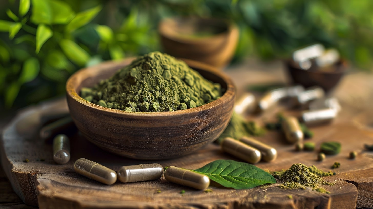 kratom powder and capsules
